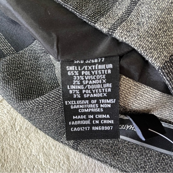 NWT Le Chateau Black & White Check A-line Asymmetrical Skirt - Picture 4 of 8